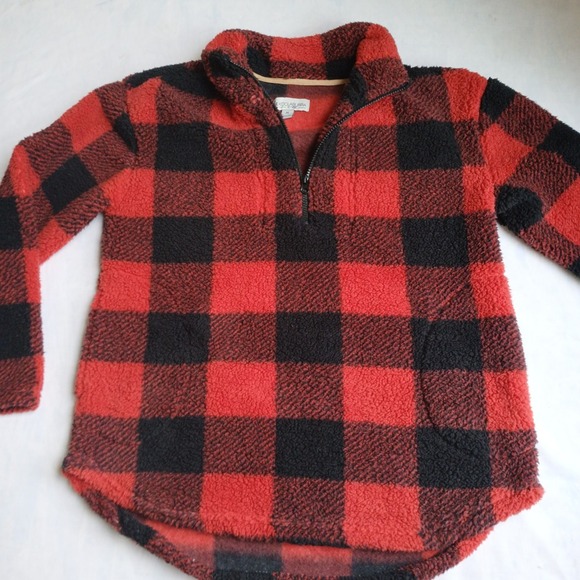 Koolaburra Ugg Sweater Medium‎ Shacket Cozy Fleece Lounge Tartan Buffalo Plaid - Picture 1 of 7
